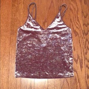 Pink Satin Cropped Top